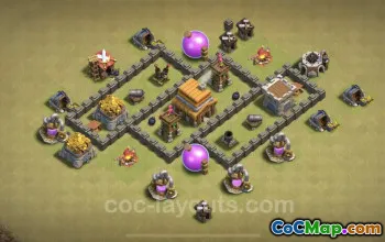 Best TH4 War Base: Anti Everything & Link to Copy! #18118