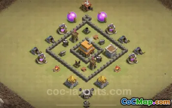 Best TH4 War Base with Anti Air - Copy Link Here! #18065