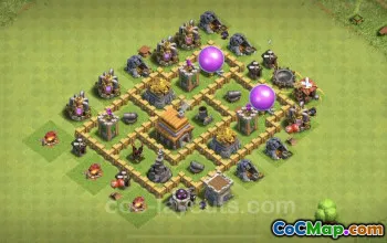 Best TH5 Base Copy - Hybrid Anti-Everything Layouts #23513