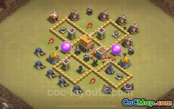 Best TH5 War Base 2024: Max Level Anti-Everything Link #18137