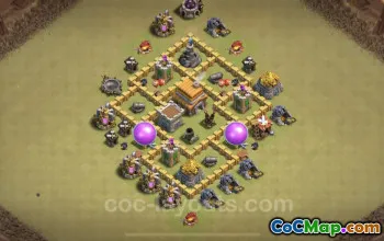 Căn cứ chiến tranh TH5 tốt nhất có liên kết phòng không cho bản sao CWL #18211