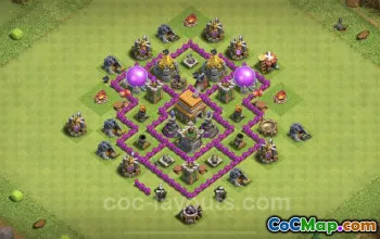 Best TH6 Anti 3 Stars Base: Hybrid Layout & Link #23729