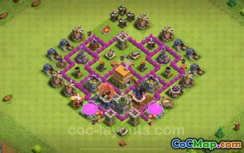Best TH6 Anti 3 Stars Base with Link 2025 | Clash of Clans #48764