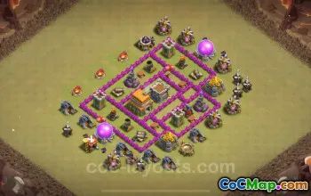 Best TH6 Anti 3 Stars War Base 2024 - CWL Base Copy #18347
