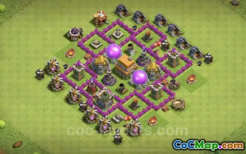 Best TH6 Farming Base - Anti 3 Stars & Easy Copy Design #23721