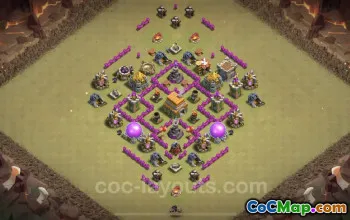 Best TH6 Max Level War Base - Anti Everything - CWL Link #23692