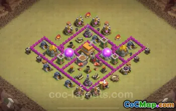 Căn cứ chiến tranh TH6 tốt nhất 2024: Thiết kế chống không khí & lai #18350