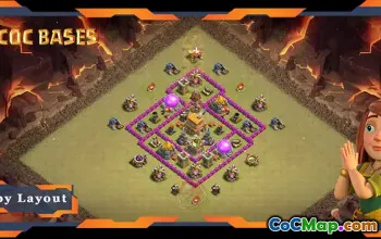 Best TH6 War Base Anti 2 Star Layout #57653