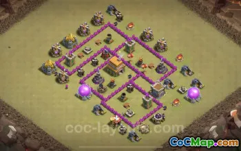 Căn cứ chiến tranh TH6 tốt nhất - Bố cục & liên kết phòng không cho bản sao CWL #18408