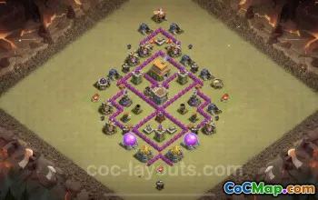 Best TH6 War Base: Anti-Everything CWL Base Copy #18462
