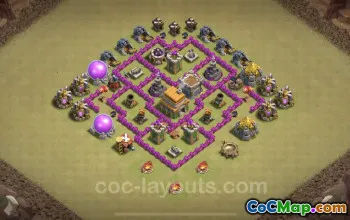 Best TH6 War Base - Anti Everything CWL Copy Link #18420