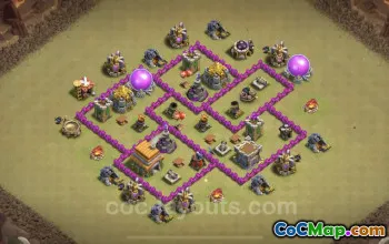 Best TH6 War Base - Anti Everything Defense & Copy Link #23695