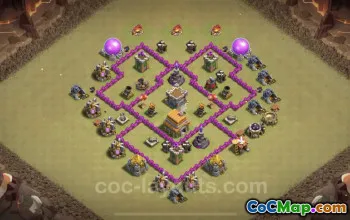 Best TH6 War Base – Max Level, Anti Everything & Copy Link #18435