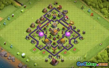 Best TH7 Anti 2 Stars Base (2025) - Clash of Clans #26265