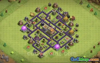 Bästa TH7 Anti 2 Stars Base - Clash of Clans Layouts #18800