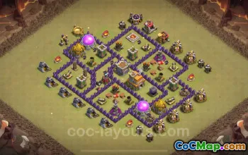Best TH7 Anti 2 Stars War Base 2024 - Clash of Clans #24055