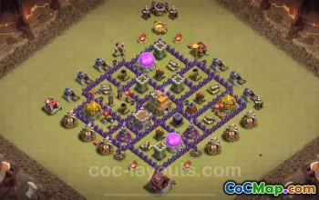 Best TH7 Anti 2 Stars War Base 2025 - Link & Tips #24032