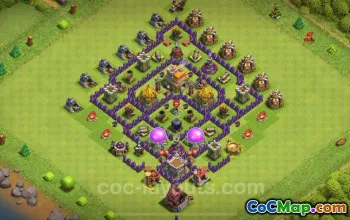 Bästa TH7 Anti 3 Stars Base 2024 - Hybridlayouter och länkar #16040