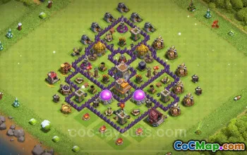 Best TH7 Anti 3 Stars Base | Clash of Clans 2025 #26627