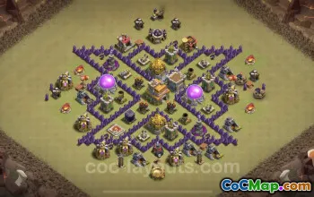 Best TH7 Anti 3 Stars War Base - Hybrid Base Link #24160
