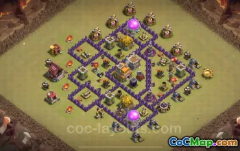 Beste TH7 Anti 3 Stars War Base with Link - 2024 Guide #17654