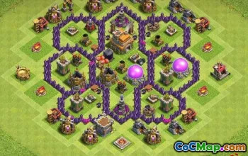 Cele mai bune machete de bază Th7 pentru COC: agricultură, trofeu și hărți hibride #13393