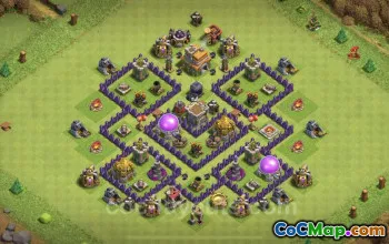 लिंक के साथ सर्वश्रेष्ठ TH7 फार्मिंग बेस डिज़ाइन - क्लैश ऑफ़ क्लैन्स #18777