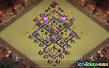 Beste TH7 Hybrid War Base 2024 med Link - Max Levels #17655