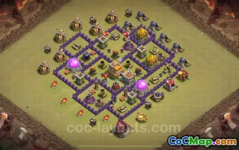 Best TH7 Hybrid War Base Link for 2025 - Clash of Clans #25668
