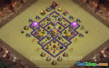 Beste TH7-Kriegsbasis 2024: Anti-Luft-, Hybrid- und Kopierlinks #18594