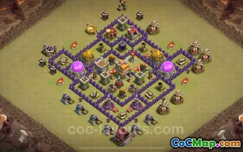 Beste TH7-Kriegsbasis 2024: Anti Air & Hybrid Defense Link #18610