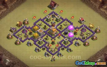 Beste TH7-Kriegsbasis 2024: Luftabwehr, Hybrid-Links und Tipps #18597