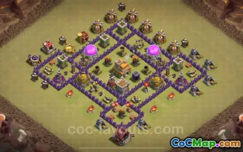 Best TH7 War Base 2025: Anti Everything & Hybrid Link #24034