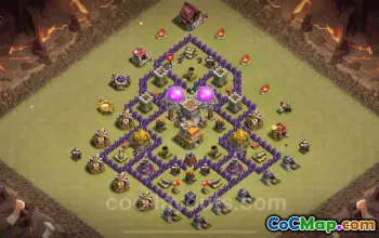 Best TH7 War Base 2025 - Anti Everything with Link #23987