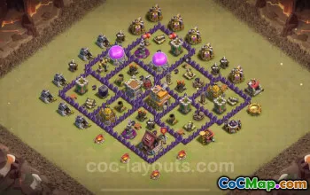 Best TH7 War Base 2025: Max Levels & Anti Everything Link #24029