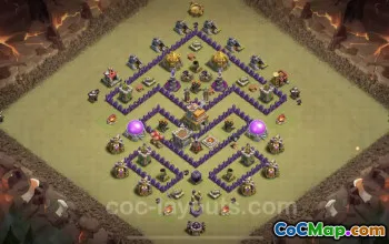 Best TH7 War Base - Anti Everything, CWL Copy with Link #18809