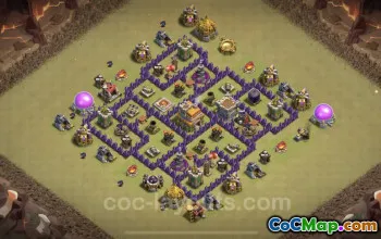 Best TH7 War Base: Max Levels & Anti Everything - Link #24085