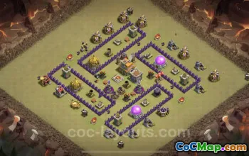 Pangkalan Perang TH7 Terbaik dengan Tautan - Pertahanan Anti Udara & Naga #18716