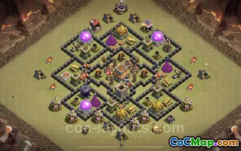 Best TH8 Anti 2 Stars War Base 2023 - Clash of Clans #19187
