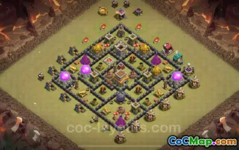 Beste TH8 Anti 2 Stars War Base 2024 - Link & Copy! #17667
