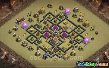 Best TH8 Anti 2 Stars War Base with Link - Clash of Clans #24383