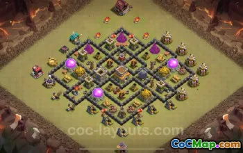 Best TH8 Anti 3 Stars War Base 2025 - Clash of Clans #25675
