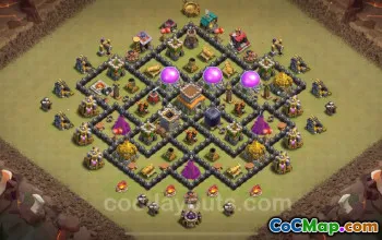 Best TH8 Anti 3 Stars War Base - Hybrid 2024 with Link #18977