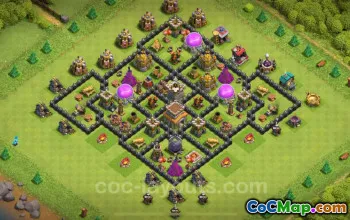 सर्वश्रेष्ठ TH8 बेस 2024: लिंक #17669 के साथ हाइब्रिड एंटी-एवरीथिंग