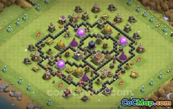 Best TH8 Farming Base 2023 - Anti Everything Hybrid Link #19172