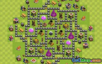 Best TH8 Farming Base Design - Clash of Clans (COC) #19282