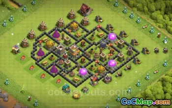 Best TH8 Hybrid Base 2025 with Link - Clash of Clans #24599