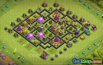 Best TH8 Trophy Base Copy for Clash of Clans 2025 #26439