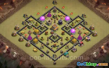 Best TH8 War Base 2024: Anti-Air Hybrid with Links #18997
