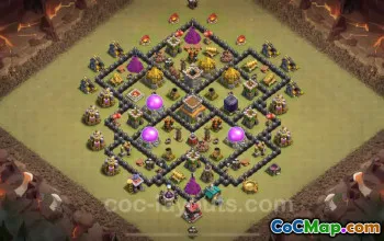 Best TH8 War Base 2024: Anti-Everything Hybrid Links #24361